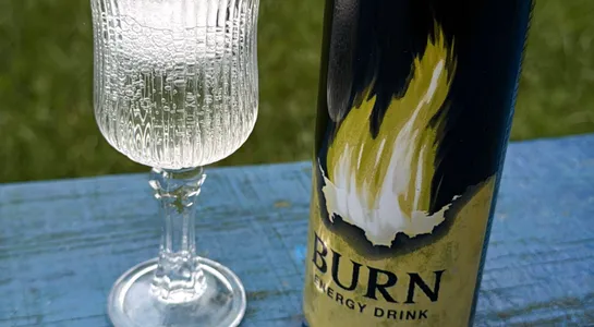 Burn white gummy bear