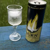 Burn white gummy bear