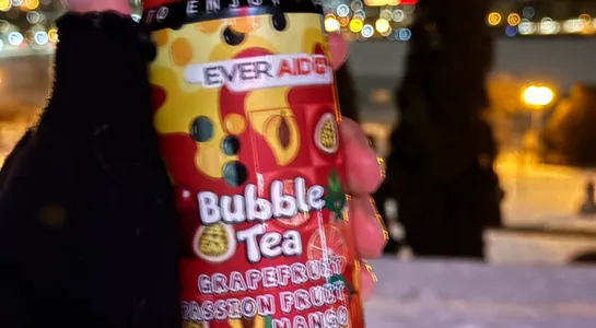Ever aid bubble tea grapefruit passion fruit mango