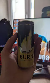 Burn white gummy bear